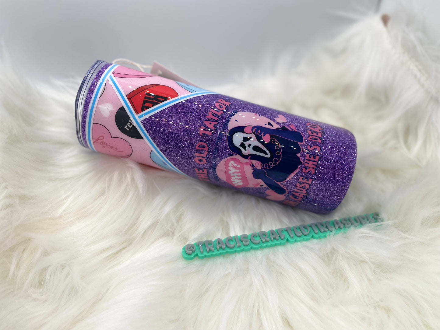 Swiftie 20oz Purple Glittered Tumbler