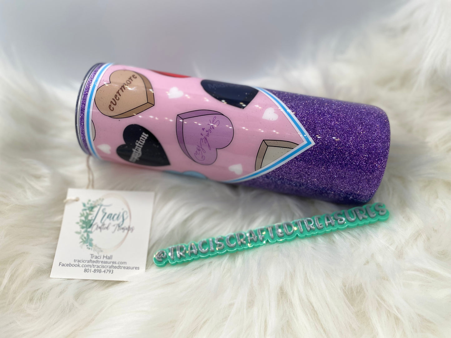 Swiftie 20oz Purple Glittered Tumbler