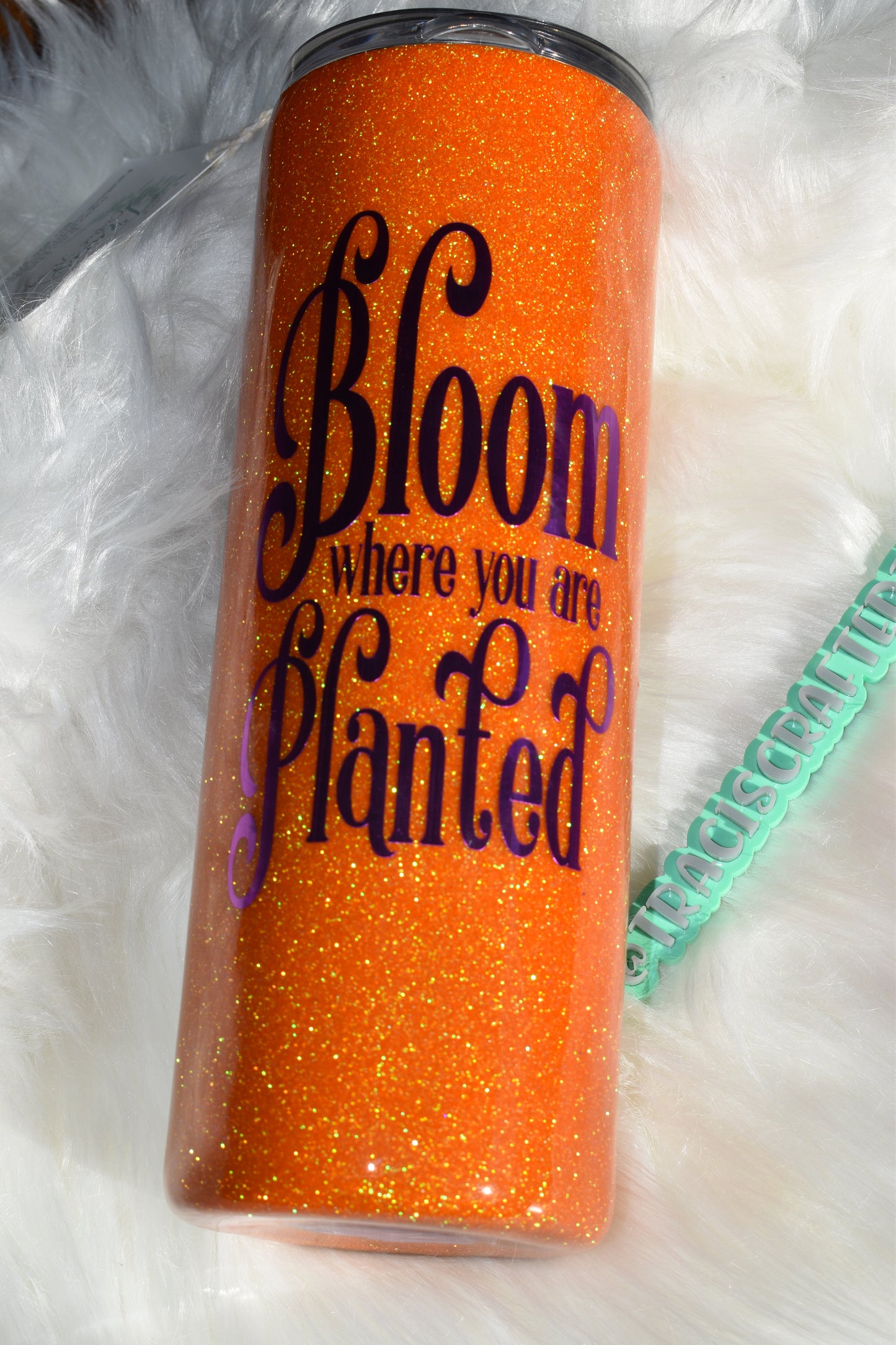 Bloom Where You're Planted 20oz Glittered Tumbler