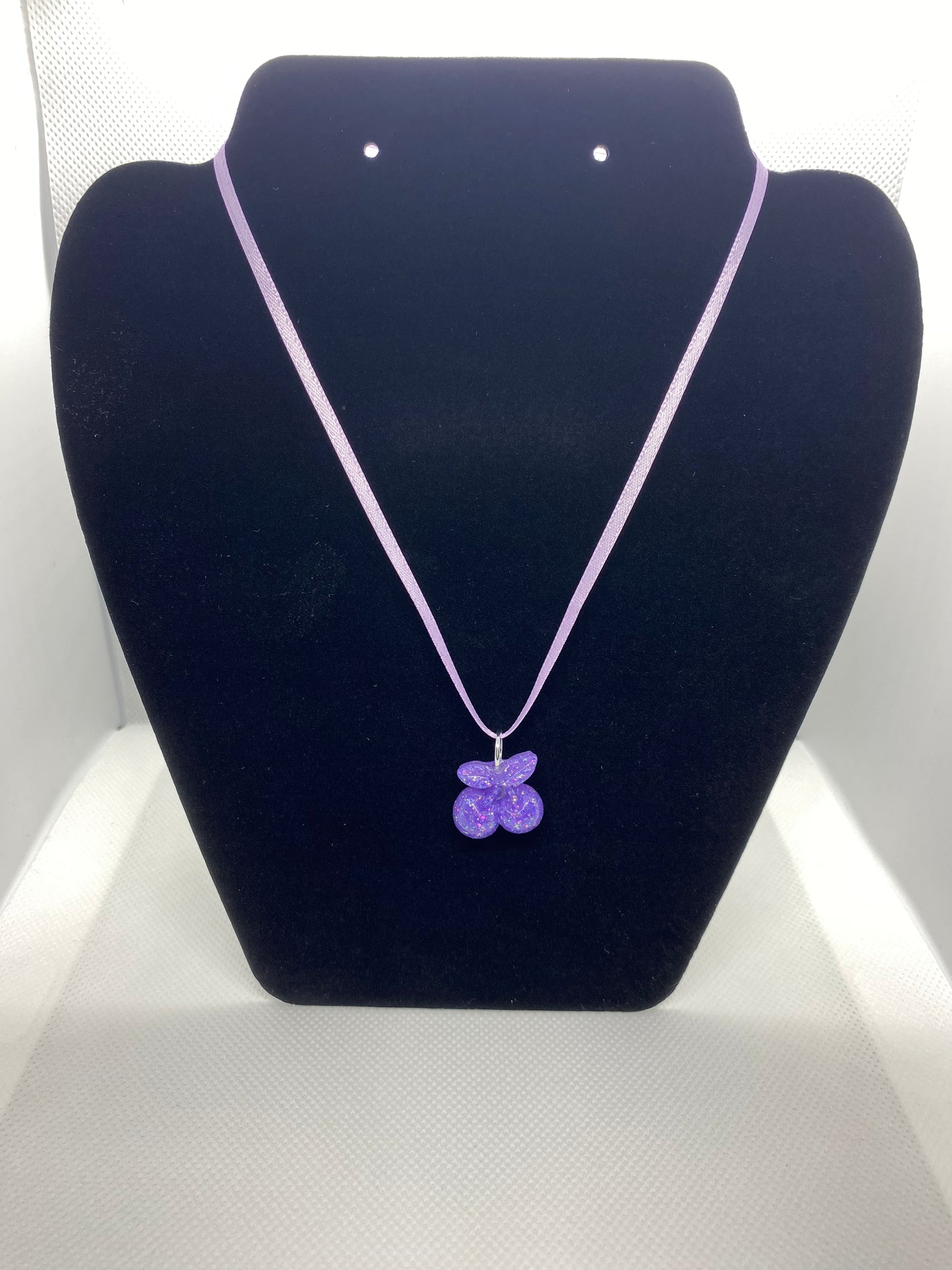 Light Purple Cherry Necklace